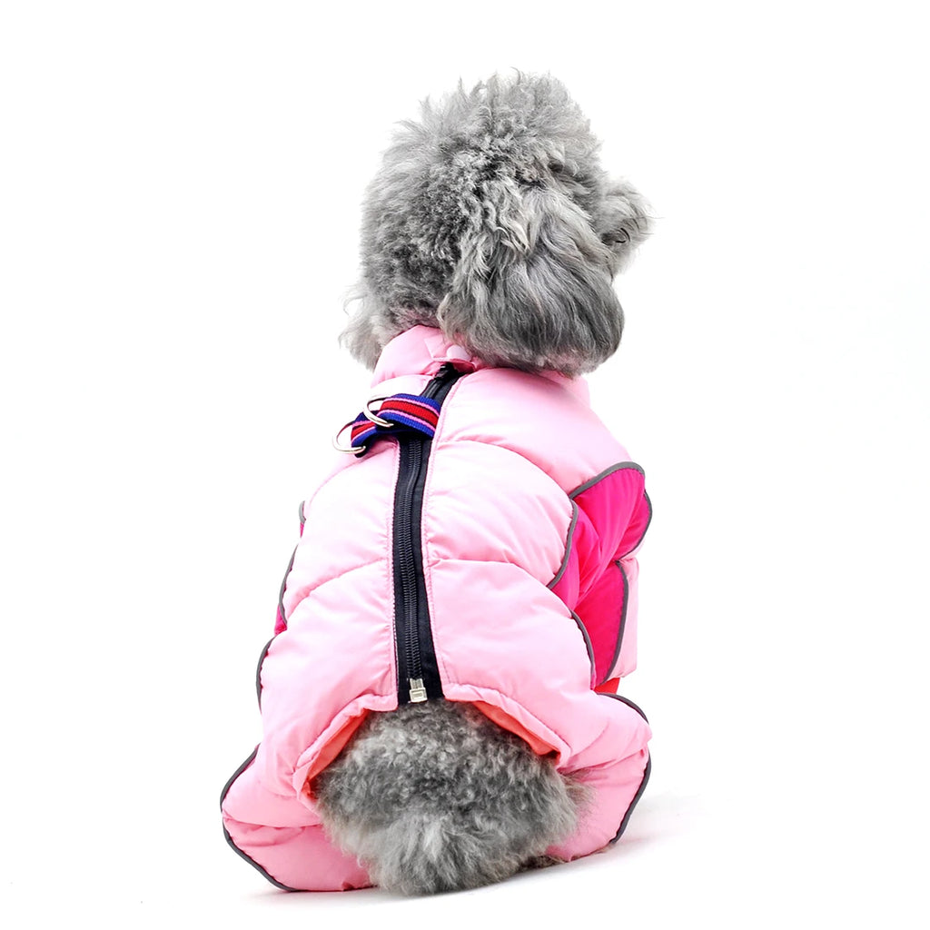 Dog Clothes for Small Dogs Girl/Boy Dog Both Use Pet Overalls Winter Warm Soft Padded Puppy Jumpsuit Full-Closed Belly Cuttable