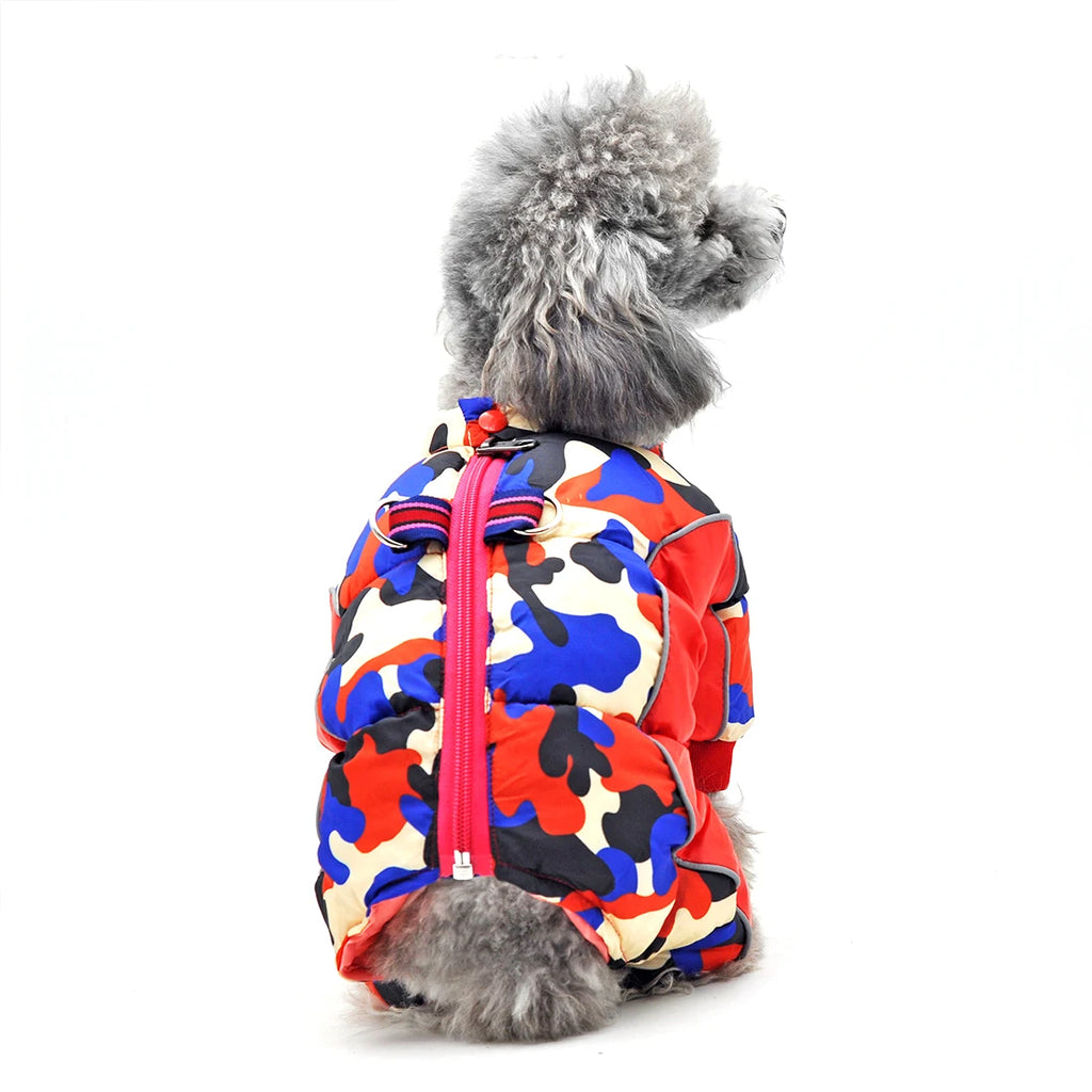 Dog Clothes for Small Dogs Girl/Boy Dog Both Use Pet Overalls Winter Warm Soft Padded Puppy Jumpsuit Full-Closed Belly Cuttable