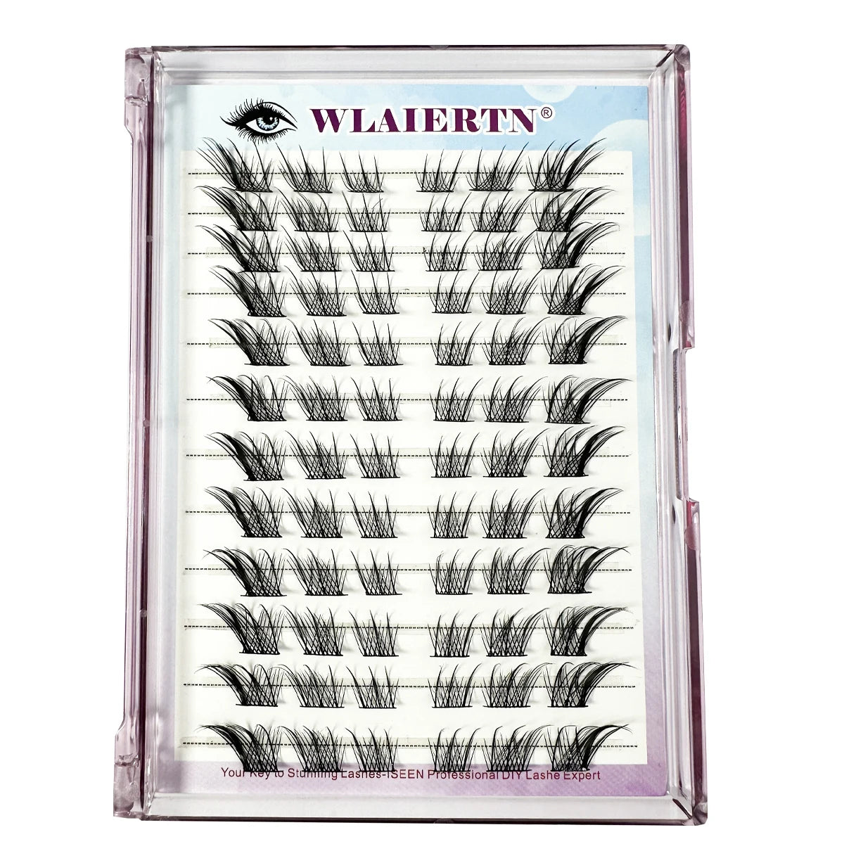 10-14-Individual Lashes 12Row DIYClusters Natural Long Manga False Eyelashes Extension Makeup Tool Individual Eyelash maquillaje