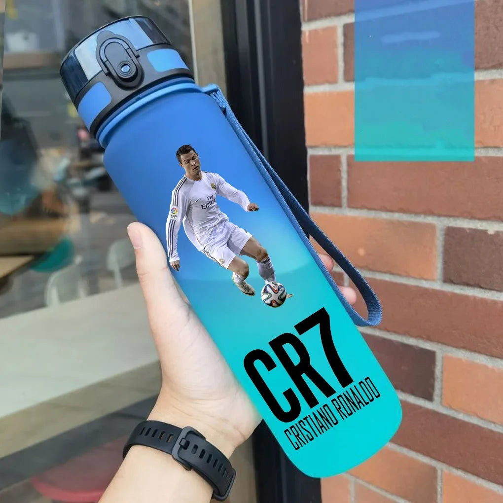 Cristiano Ronaldo  Sports Water Bottle Leak Proof Colorful Plastic Cup Drinking Outdoor Travel Portable Gym Fitness Jugs gift