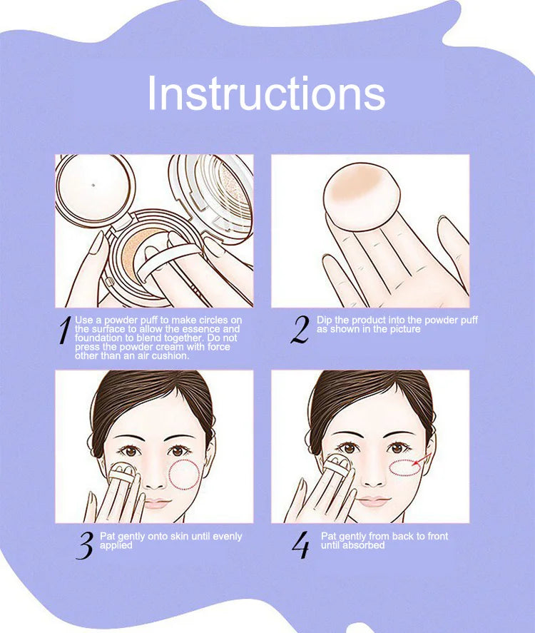 Concealer Air Cushion Naturally Long-lasting Makeup Brightening, Modifying Dullness Not Easy To Get Stuck Cappuvini Liquid Found