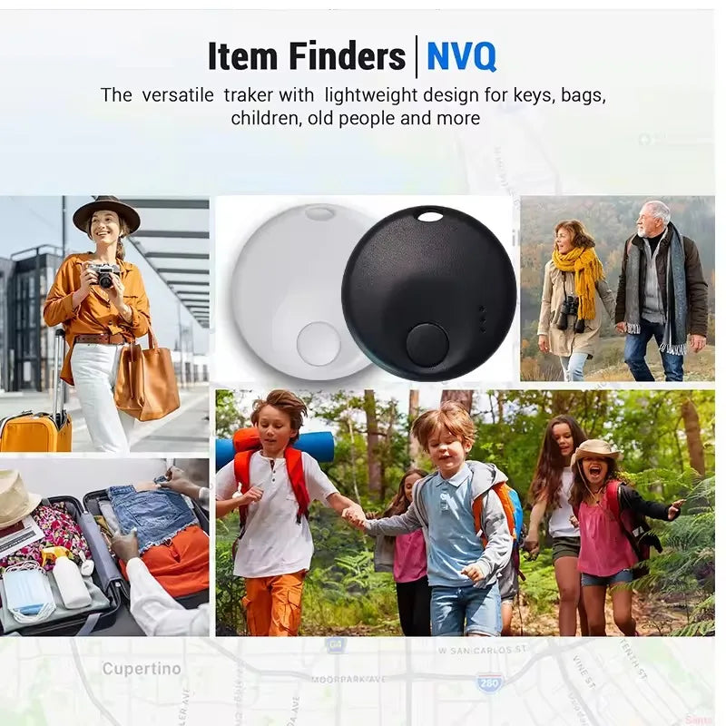 New Mini Smart Tag Bluetooth Luggage Tracker Works with Apple Find My (iOS Only) Item Locator for Key Luggage Backpack