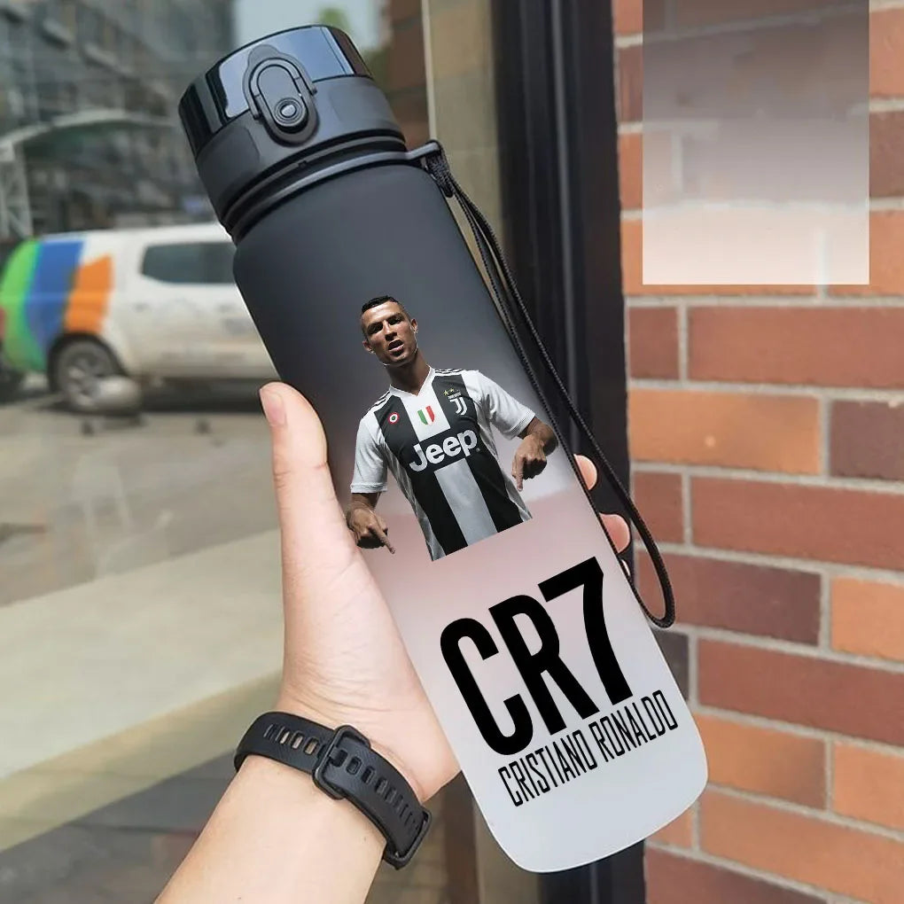 Cristiano Ronaldo  Sports Water Bottle Leak Proof Colorful Plastic Cup Drinking Outdoor Travel Portable Gym Fitness Jugs gift