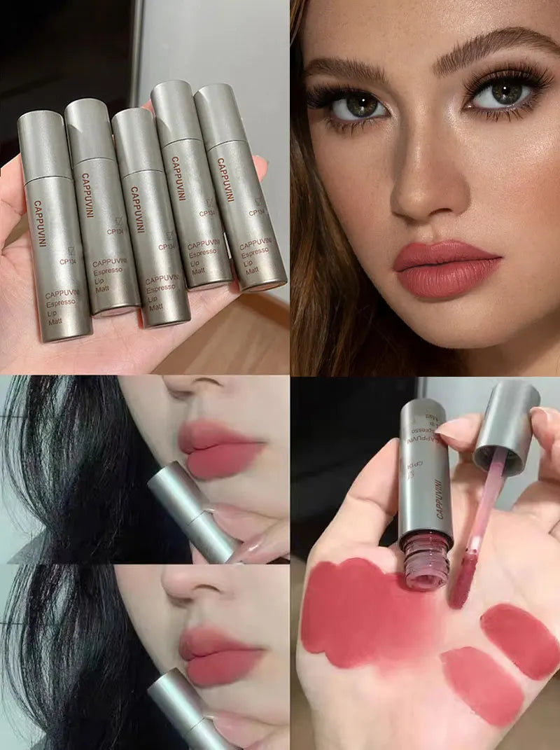 Single Velvet Matte Mist Lip Gloss,Waterproof Non-Stick Cup Lip Glaze Smudge Proof Not Fade Liquid Lipstick