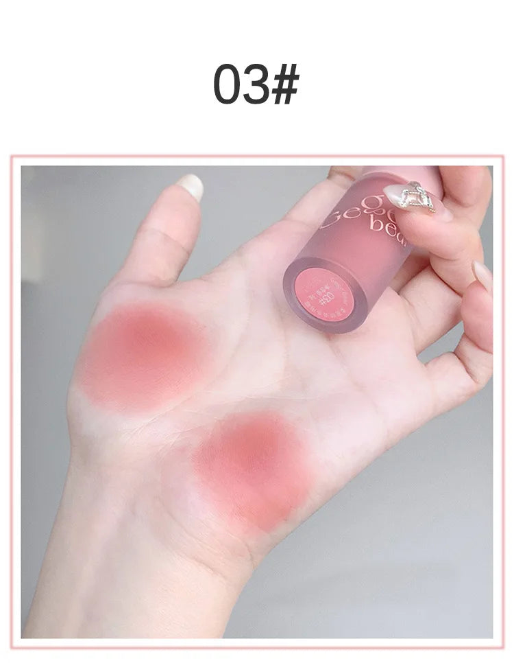 Gege Bear Smooth Multi-purpose Cream Expansion Color Blush Eye Shadow Not Easy to Fade Nude Matte Velvet Lip Glaze