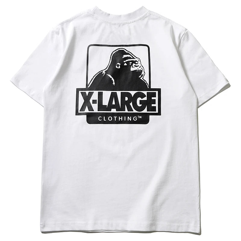 2025 Heavy American High Street Hip Hop Gorilla Alphabet Printed Round Neck Cotton Short Sleeve T-shirt for Men and Women