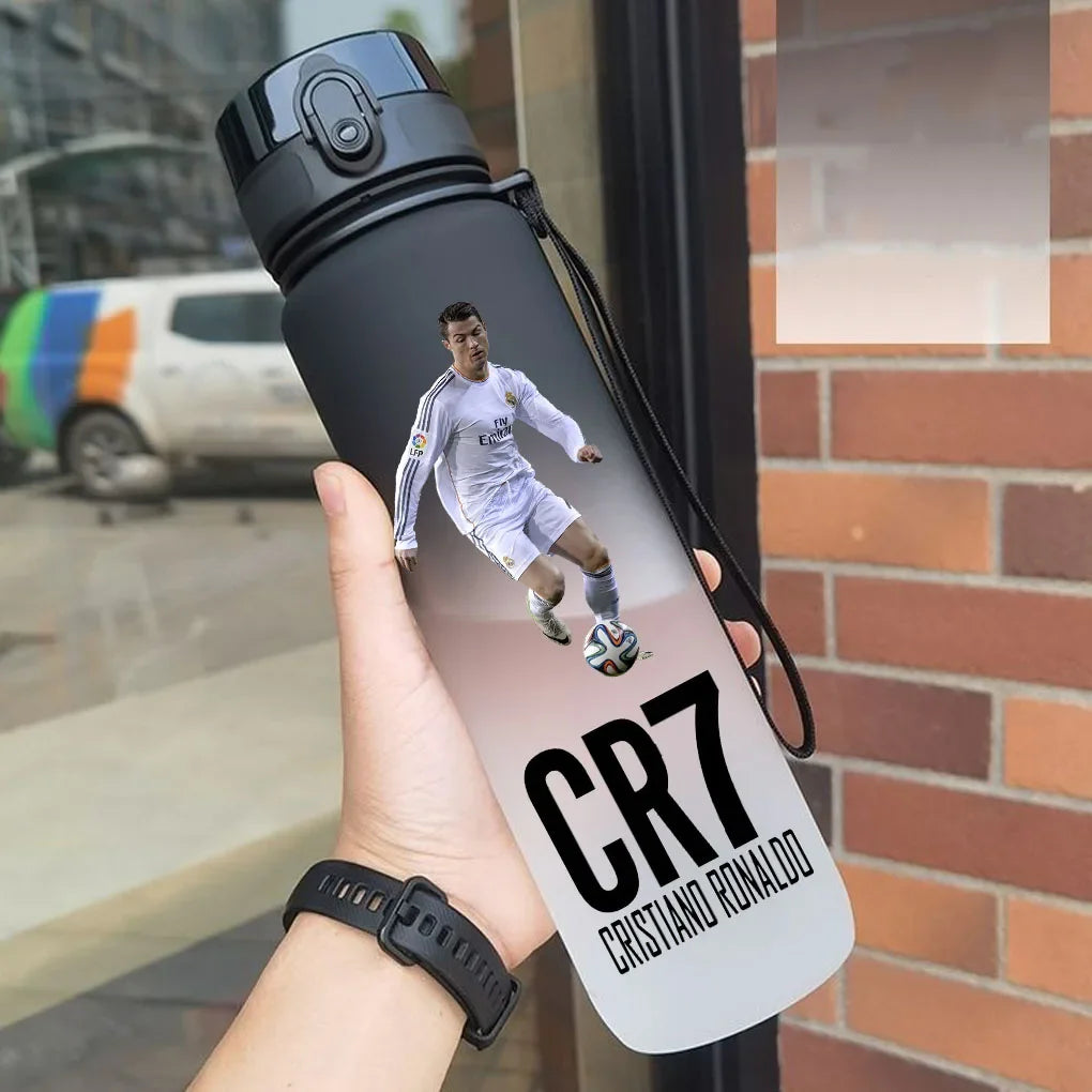 Cristiano Ronaldo  Sports Water Bottle Leak Proof Colorful Plastic Cup Drinking Outdoor Travel Portable Gym Fitness Jugs gift