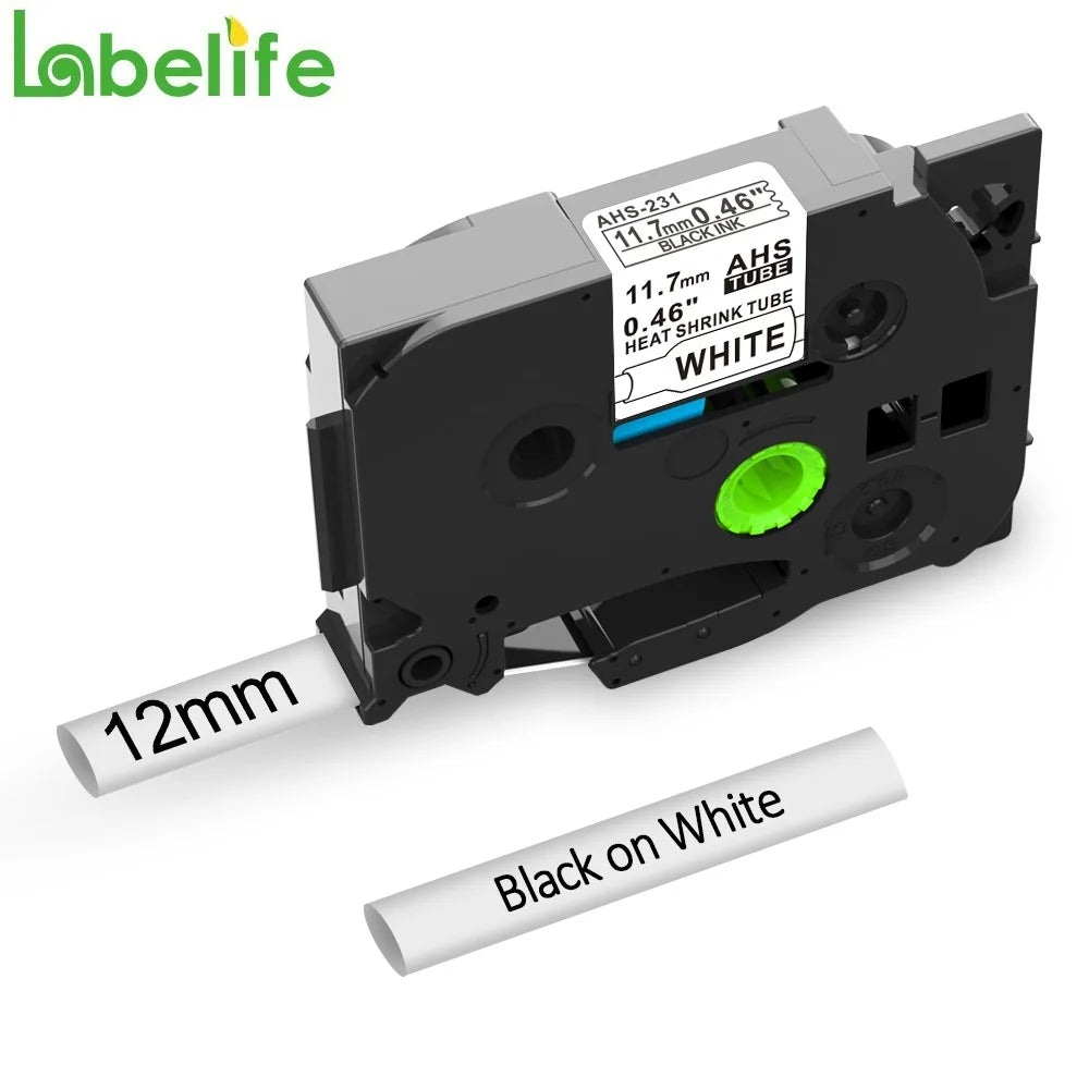 Industrial Label Printer Portable Electronic Labeller 203dpi Compatible for Brother Heat Shrink Tube Printer for Wraping Cabel