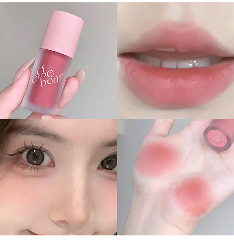 Gege Bear Smooth Multi-purpose Cream Expansion Color Blush Eye Shadow Not Easy to Fade Nude Matte Velvet Lip Glaze