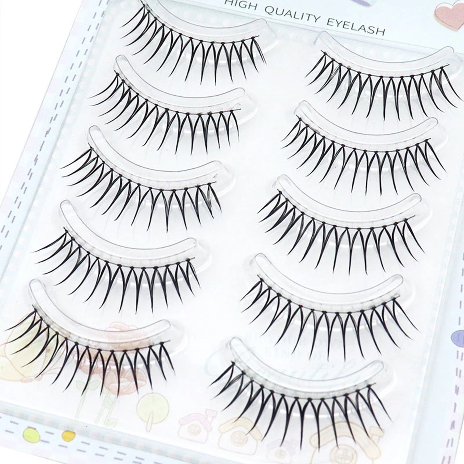 Korean U-shaped False Eyelashes Ins Zhang Yuanying False Eyelashes Natural Wispy Soft V Shaped Lash Extension Comic Eye Makeup