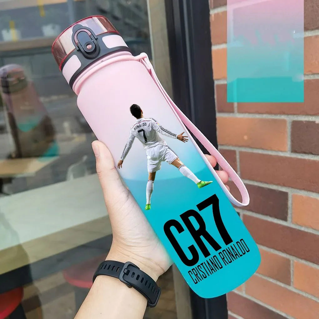 Cristiano Ronaldo  Sports Water Bottle Leak Proof Colorful Plastic Cup Drinking Outdoor Travel Portable Gym Fitness Jugs gift