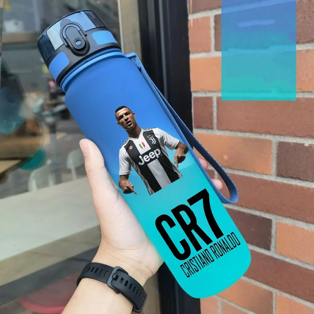 Cristiano Ronaldo  Sports Water Bottle Leak Proof Colorful Plastic Cup Drinking Outdoor Travel Portable Gym Fitness Jugs gift