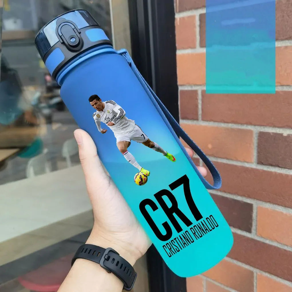 Cristiano Ronaldo  Sports Water Bottle Leak Proof Colorful Plastic Cup Drinking Outdoor Travel Portable Gym Fitness Jugs gift