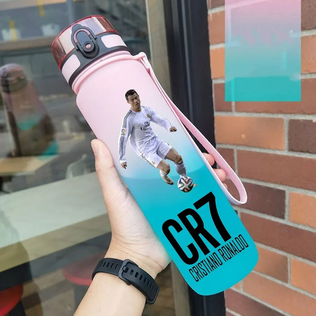 Cristiano Ronaldo  Sports Water Bottle Leak Proof Colorful Plastic Cup Drinking Outdoor Travel Portable Gym Fitness Jugs gift