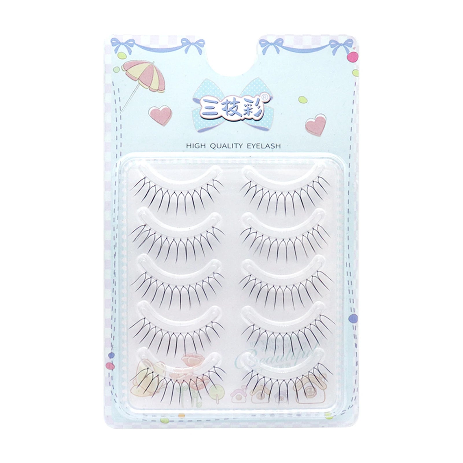Korean U-shaped False Eyelashes Ins Zhang Yuanying False Eyelashes Natural Wispy Soft V Shaped Lash Extension Comic Eye Makeup
