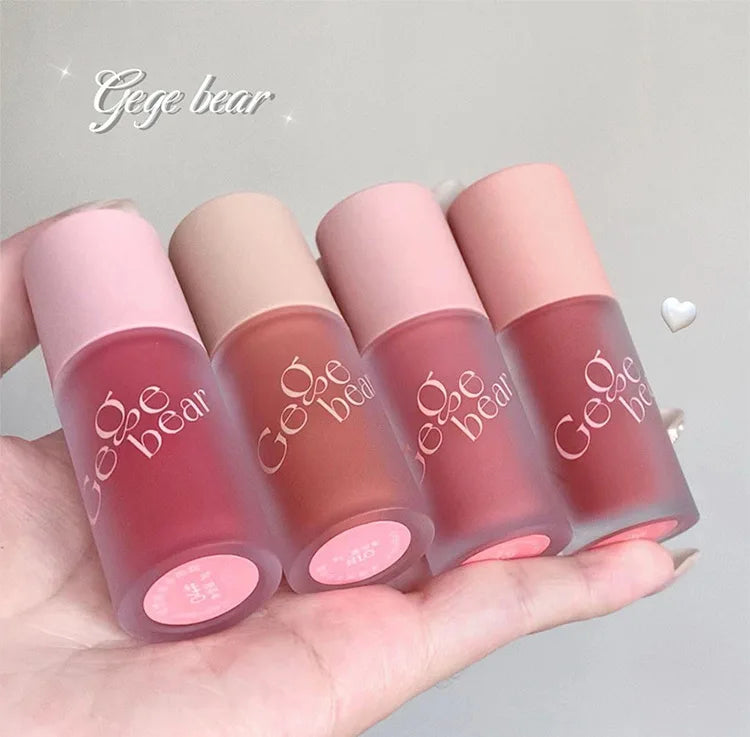 Gege Bear Smooth Multi-purpose Cream Expansion Color Blush Eye Shadow Not Easy to Fade Nude Matte Velvet Lip Glaze