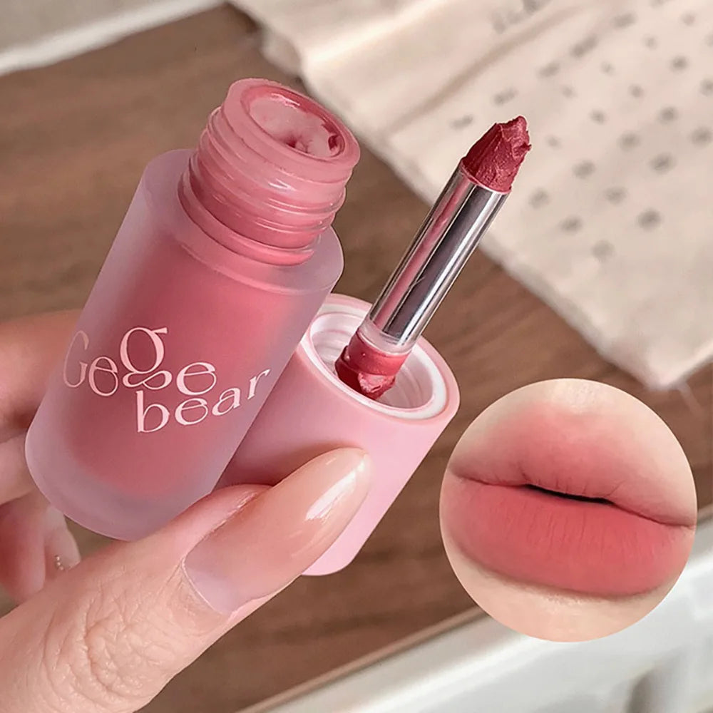 Gege Bear Smooth Multi-purpose Cream Expansion Color Blush Eye Shadow Not Easy to Fade Nude Matte Velvet Lip Glaze