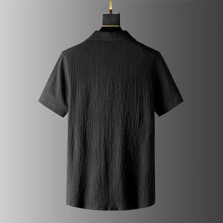 Ice Silk Qui Dry Linen Set Men Summer Thin Loose Set ort Sve Nine Points Pants Two Piece Set Trendy Casual Sportswear