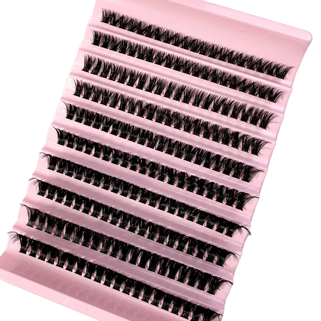 Faux Mink Eyelashes 540Cluster C Curled 9-16mm Mixed Natural Eyelash Extension 3D Russian Strip Personal Eyelash Makeup Tool