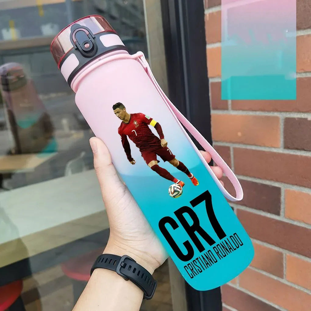 Cristiano Ronaldo  Sports Water Bottle Leak Proof Colorful Plastic Cup Drinking Outdoor Travel Portable Gym Fitness Jugs gift