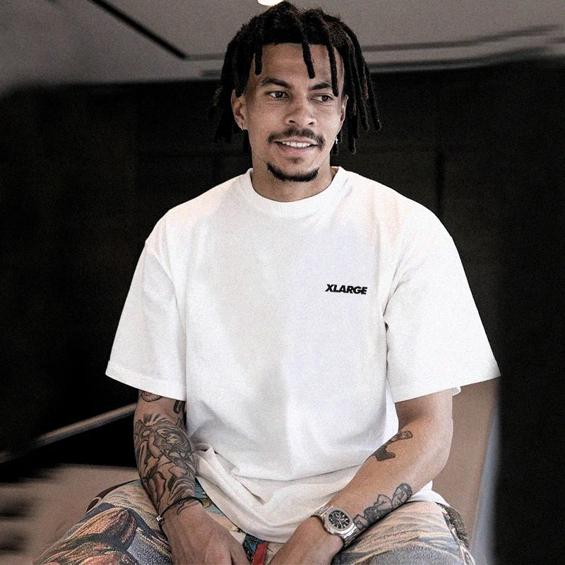 2025 Heavy American High Street Hip Hop Gorilla Alphabet Printed Round Neck Cotton Short Sleeve T-shirt for Men and Women