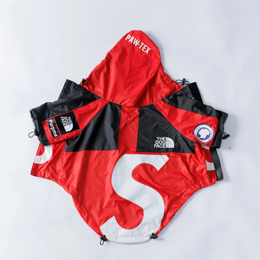 French Bulldog Stormproof Jacket Windproof Waterproof Dog Coat with Face Cover,Reflective Sports Outfit for Frenchie Winter Wear