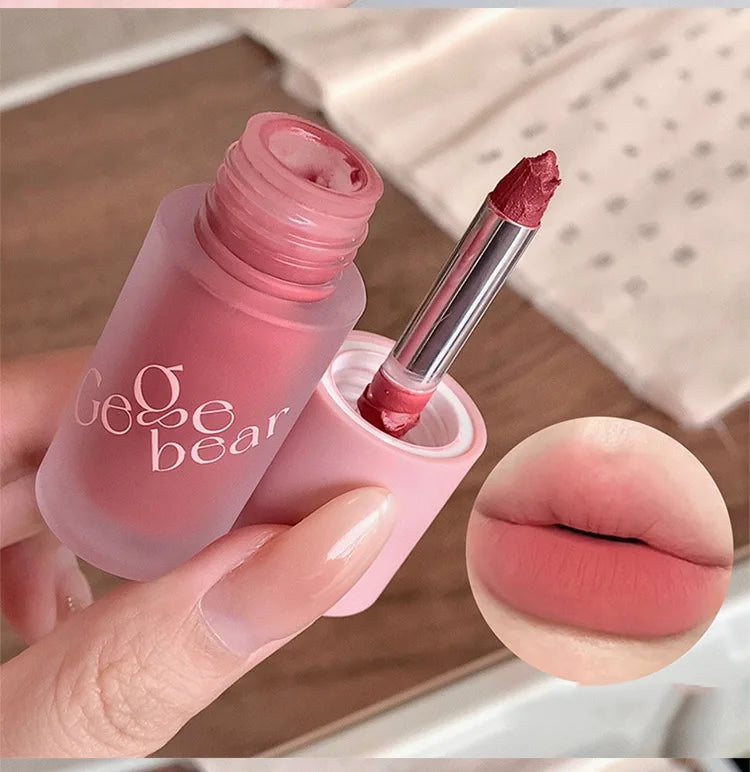 Gege Bear Smooth Multi-purpose Cream Expansion Color Blush Eye Shadow Not Easy to Fade Nude Matte Velvet Lip Glaze