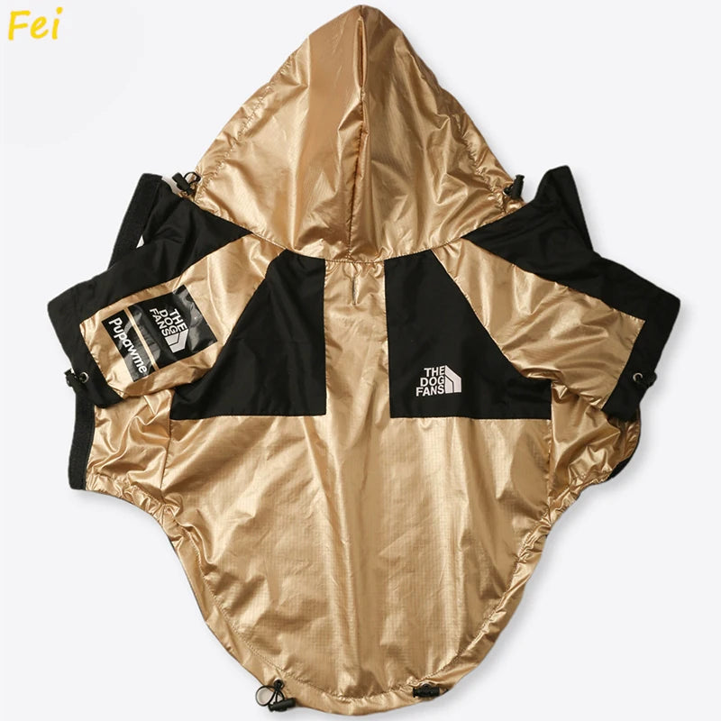 French Bulldog Stormproof Jacket Windproof Waterproof Dog Coat with Face Cover,Reflective Sports Outfit for Frenchie Winter Wear