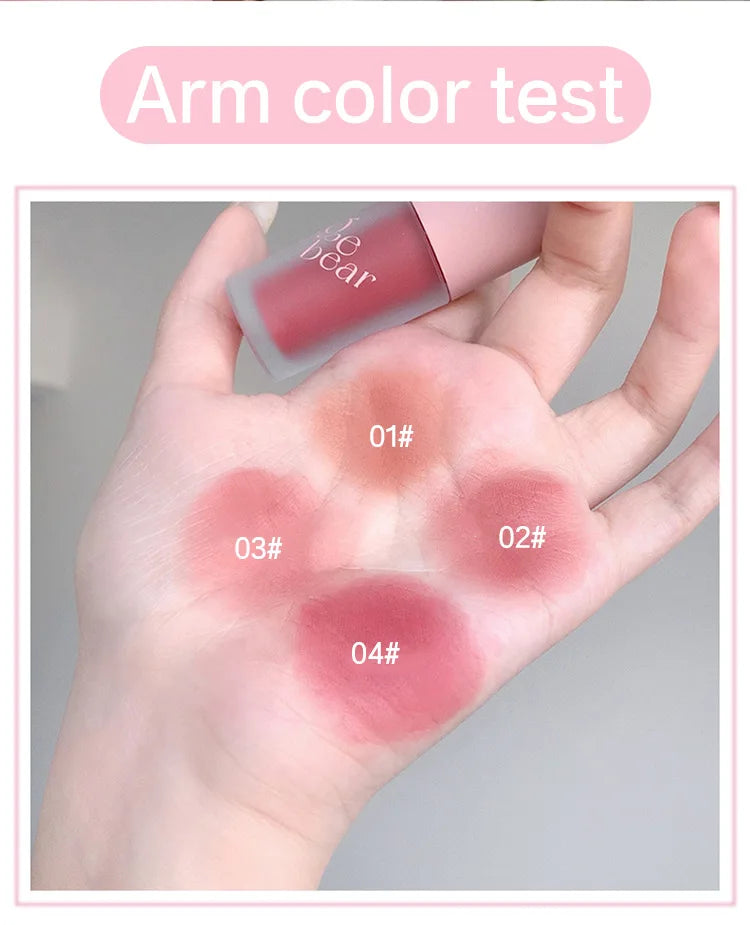 Gege Bear Smooth Multi-purpose Cream Expansion Color Blush Eye Shadow Not Easy to Fade Nude Matte Velvet Lip Glaze