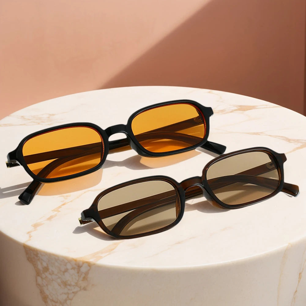 Trendy Compact Circle Sunglasses Stylish Geometric Design UV Blocking Sun Glasses