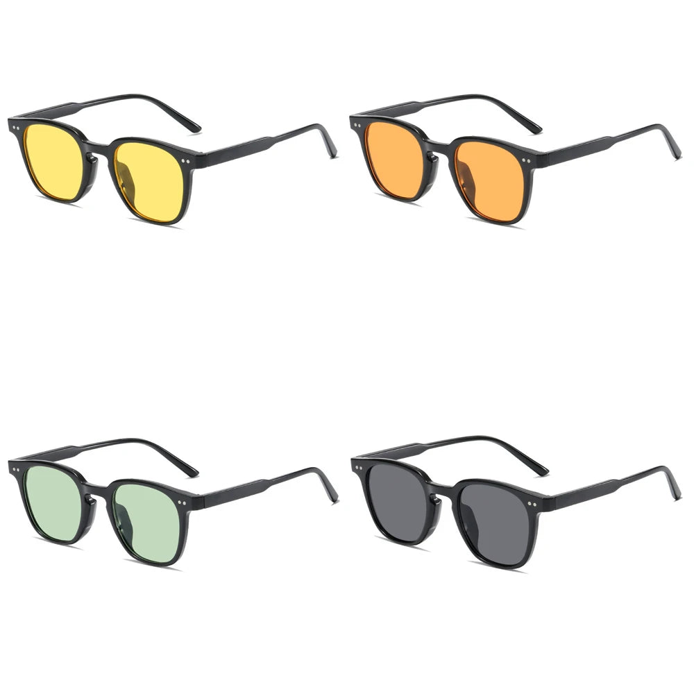 New Vintage Square Sunglasses Women Men Luxury Brand Small Round Sun Glasses Female Small Eyewear Oculos De Sol for Male Female