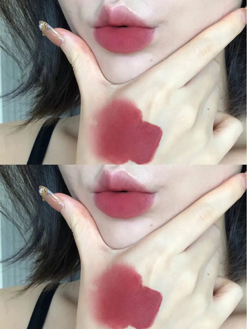 Single Velvet Matte Mist Lip Gloss,Waterproof Non-Stick Cup Lip Glaze Smudge Proof Not Fade Liquid Lipstick