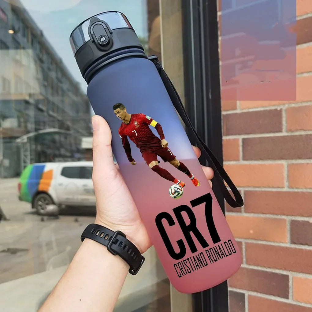 Cristiano Ronaldo  Sports Water Bottle Leak Proof Colorful Plastic Cup Drinking Outdoor Travel Portable Gym Fitness Jugs gift