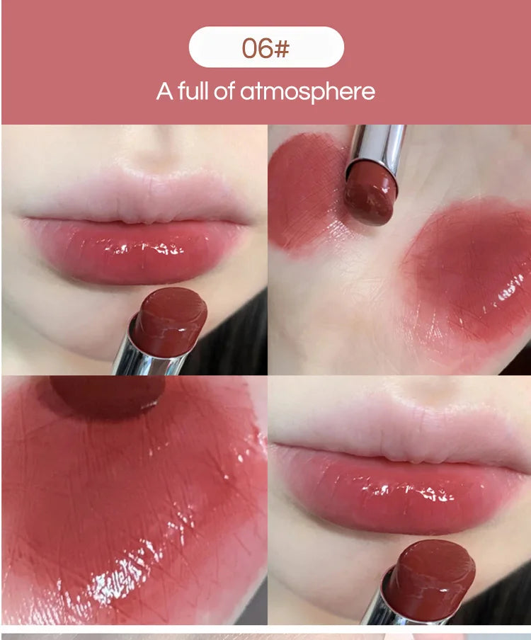 Silky Glossy Lipstick Gege Bear Pump Lips Moisture Water Bomb Comfortable Ultra Sheen Non-Stick Cup Lip Balm