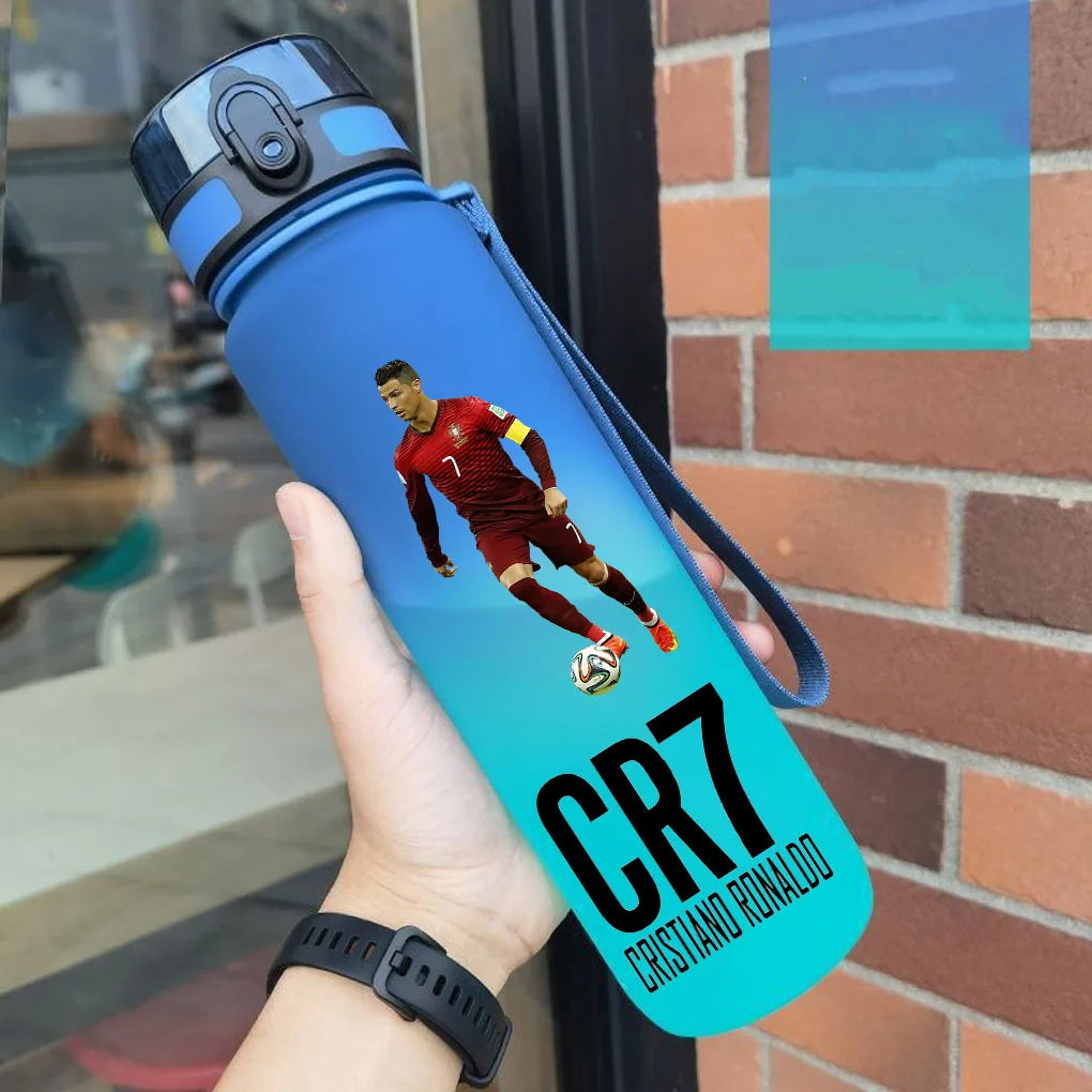Cristiano Ronaldo  Sports Water Bottle Leak Proof Colorful Plastic Cup Drinking Outdoor Travel Portable Gym Fitness Jugs gift
