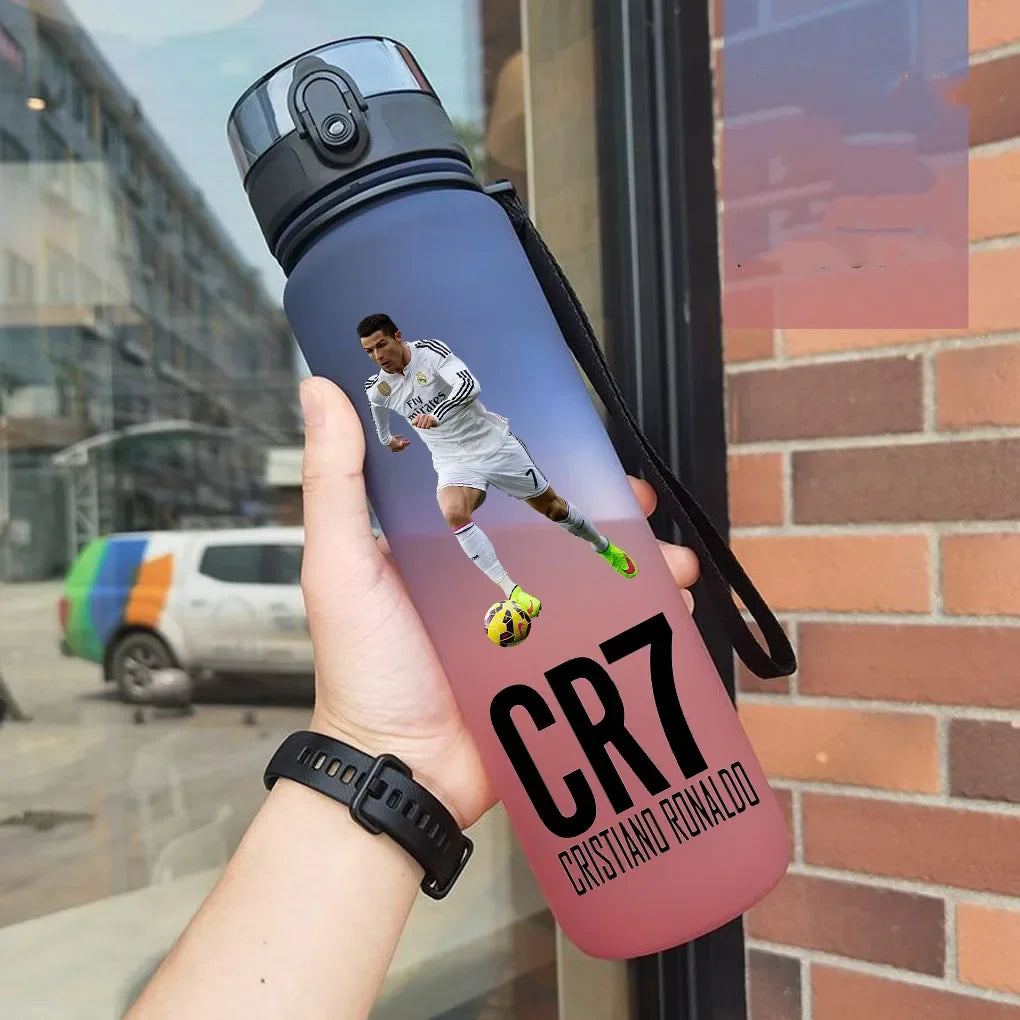Cristiano Ronaldo  Sports Water Bottle Leak Proof Colorful Plastic Cup Drinking Outdoor Travel Portable Gym Fitness Jugs gift