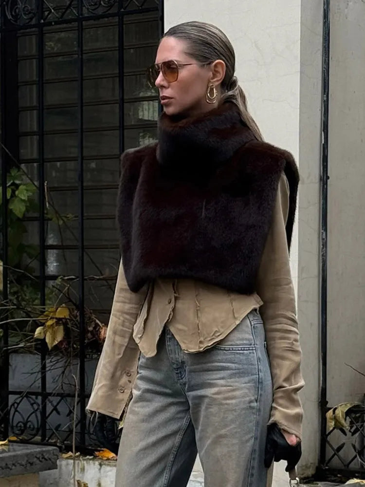 Winter Lady Luxurious Lapel Faux Fur Coats Fashion High Street Long Sleeve Oversize Cardigan Jacket Thick Warm Female Outerwear