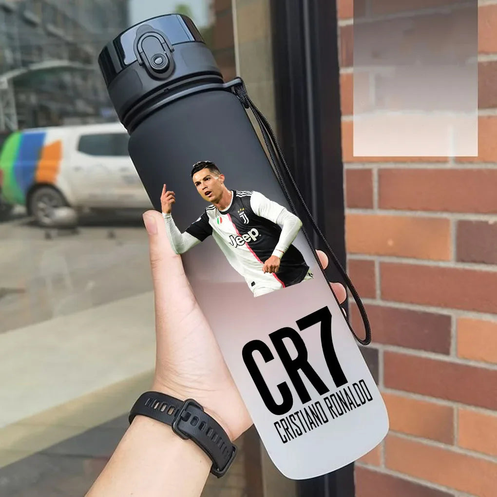Cristiano Ronaldo  Sports Water Bottle Leak Proof Colorful Plastic Cup Drinking Outdoor Travel Portable Gym Fitness Jugs gift