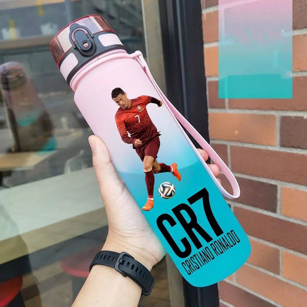 Cristiano Ronaldo  Sports Water Bottle Leak Proof Colorful Plastic Cup Drinking Outdoor Travel Portable Gym Fitness Jugs gift
