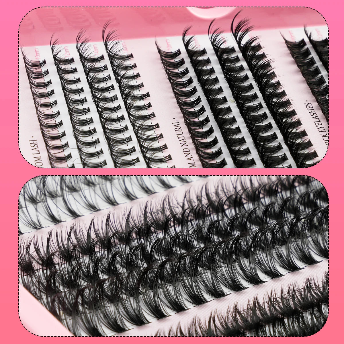 Lash Clusters Set DIY Lashes Extension Kit Individual Eyelash Kit 5-16mm Lash Clusters with Bond and Seal and Lash Applicator