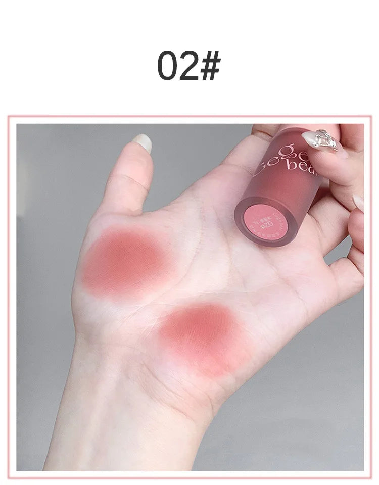 Gege Bear Smooth Multi-purpose Cream Expansion Color Blush Eye Shadow Not Easy to Fade Nude Matte Velvet Lip Glaze