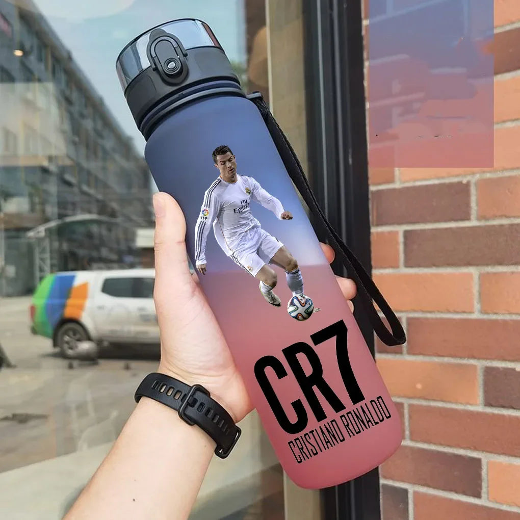 Cristiano Ronaldo  Sports Water Bottle Leak Proof Colorful Plastic Cup Drinking Outdoor Travel Portable Gym Fitness Jugs gift