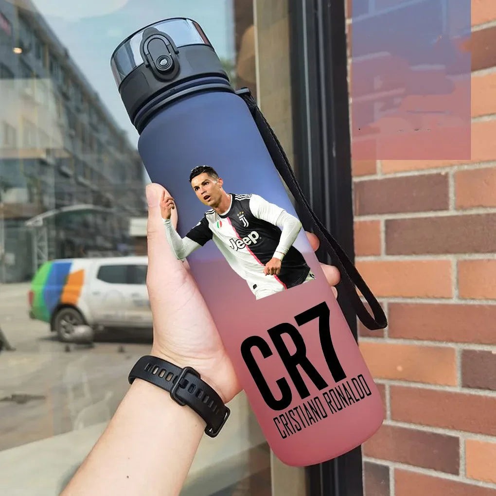 Cristiano Ronaldo  Sports Water Bottle Leak Proof Colorful Plastic Cup Drinking Outdoor Travel Portable Gym Fitness Jugs gift