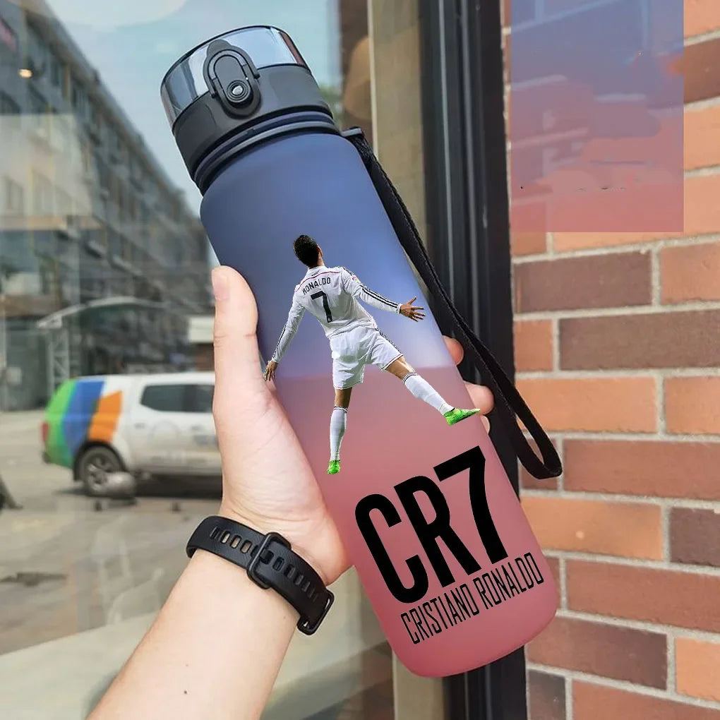 Cristiano Ronaldo  Sports Water Bottle Leak Proof Colorful Plastic Cup Drinking Outdoor Travel Portable Gym Fitness Jugs gift