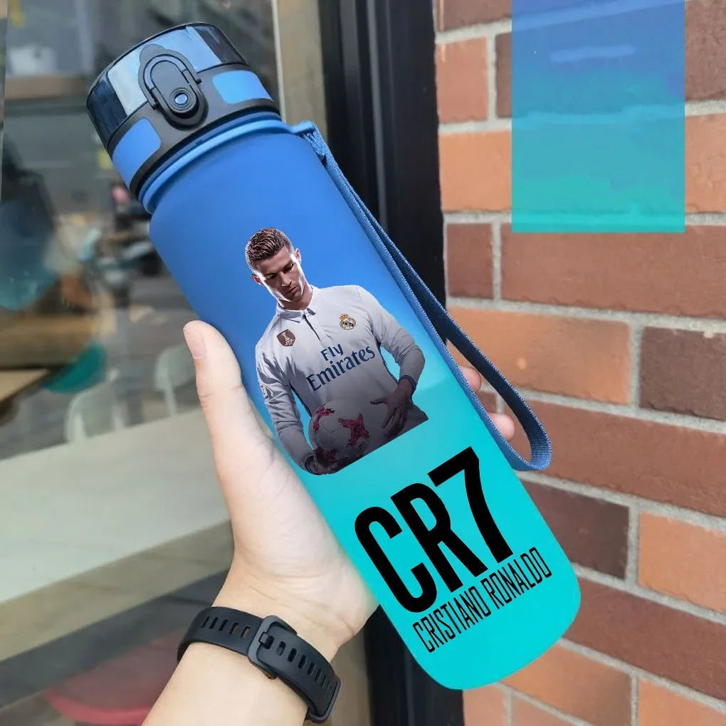 Cristiano Ronaldo  Sports Water Bottle Leak Proof Colorful Plastic Cup Drinking Outdoor Travel Portable Gym Fitness Jugs gift