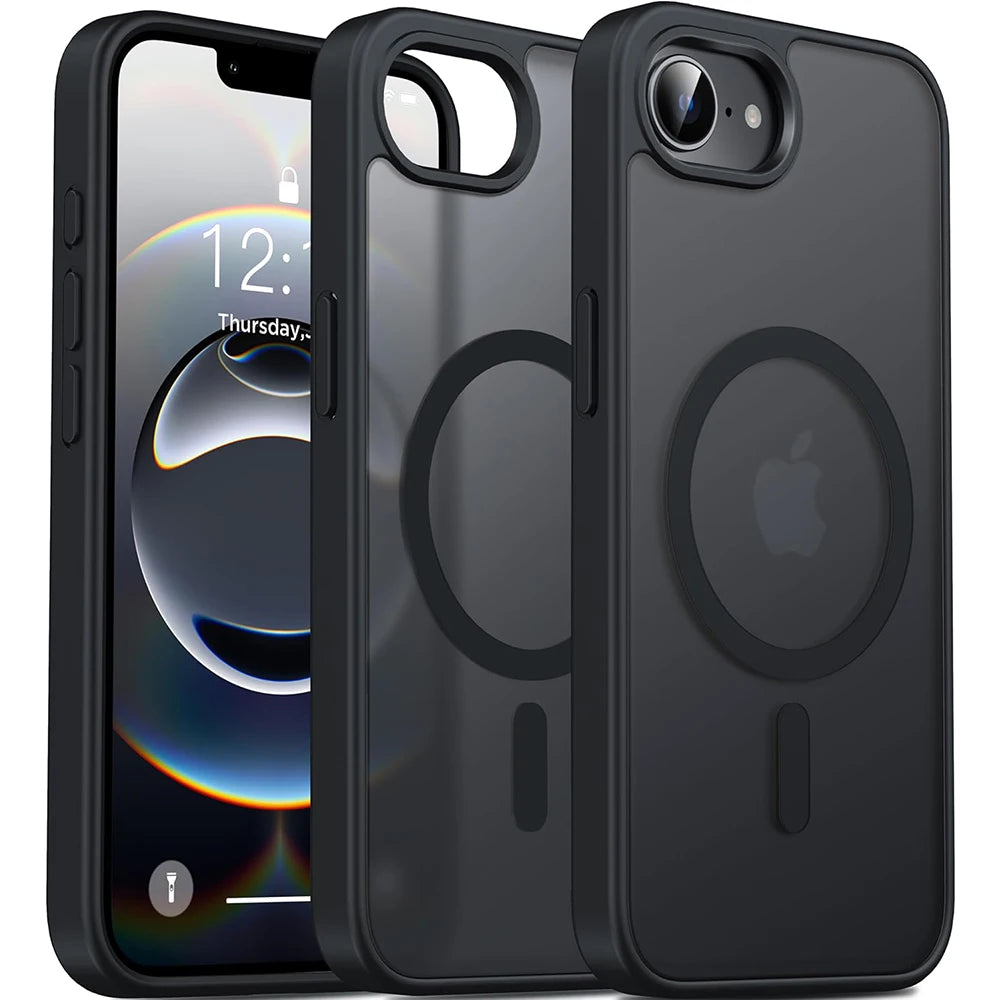 Matte Case For iPhone 16e 16 E 15 Pro Max 14 Plus 13 Mini 12 11 SE 2022 2020 8 Magsafe Mag Safe iPhone16 Phone Cover Accessories