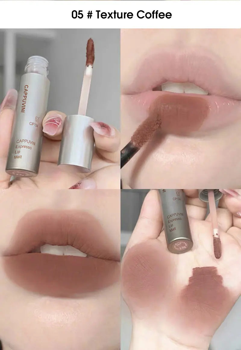 Single Velvet Matte Mist Lip Gloss,Waterproof Non-Stick Cup Lip Glaze Smudge Proof Not Fade Liquid Lipstick