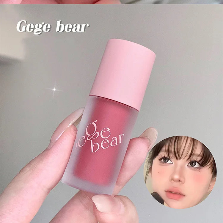 Gege Bear Smooth Multi-purpose Cream Expansion Color Blush Eye Shadow Not Easy to Fade Nude Matte Velvet Lip Glaze