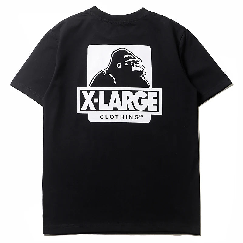 2025 Heavy American High Street Hip Hop Gorilla Alphabet Printed Round Neck Cotton Short Sleeve T-shirt for Men and Women