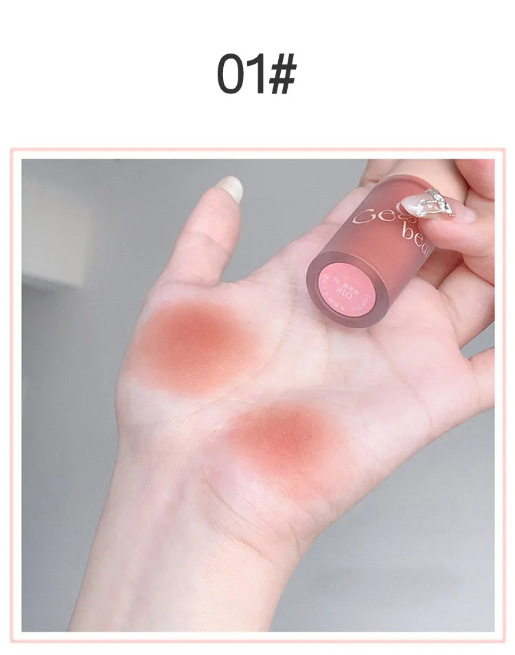 Gege Bear Smooth Multi-purpose Cream Expansion Color Blush Eye Shadow Not Easy to Fade Nude Matte Velvet Lip Glaze